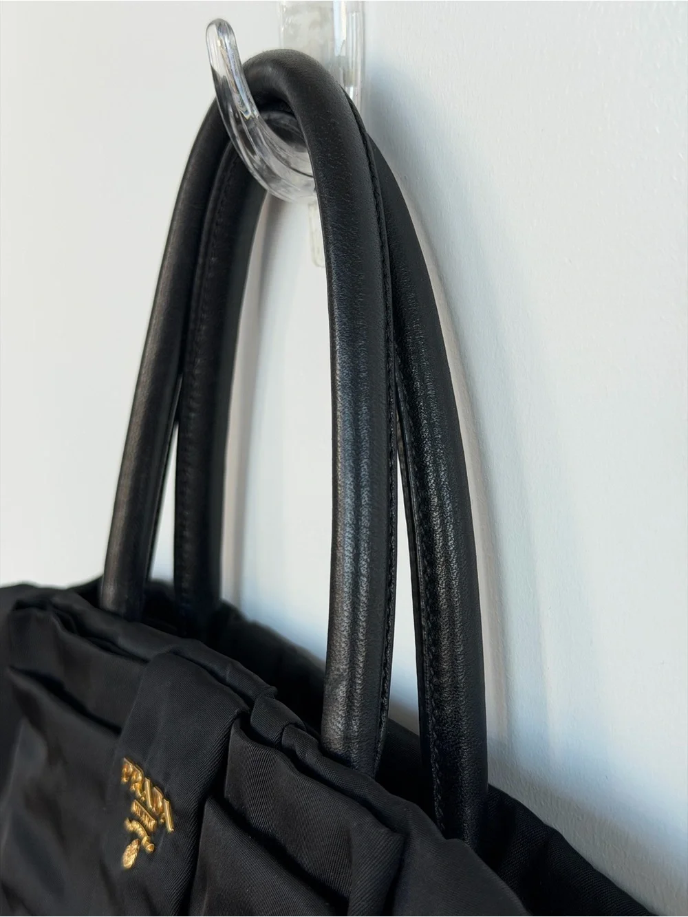 Prada Tessuto Nylon Bow Tote Black BN1601
